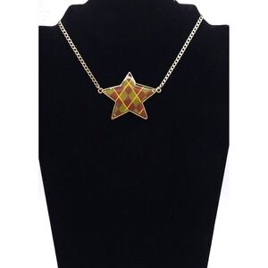 Pilgrim Enamel Star Necklace NWT Gold Tone